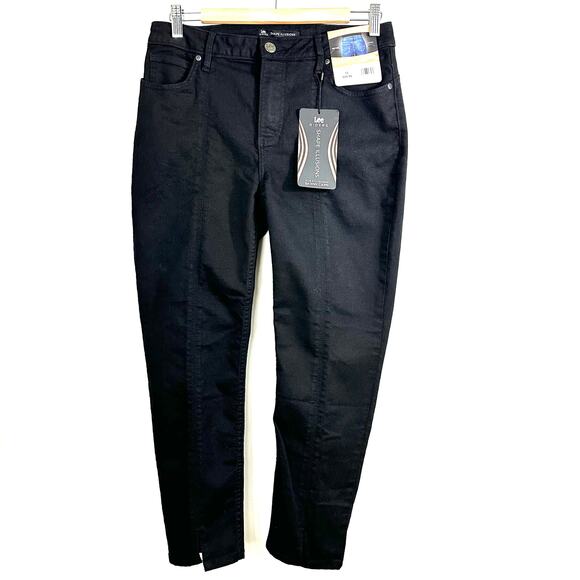 Lee Illusions Skinny Mid-Rise Capri Black Denim Jeans Size 12 NWT - Picture 2 of 12